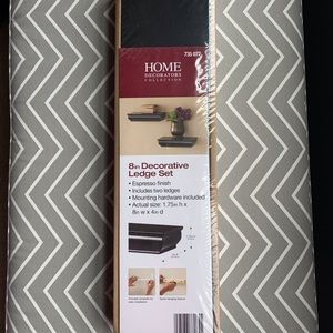 8” Decorative Ledge Set (2 Ledges) Espresso Finish